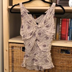 Express 100% Silk sheer top